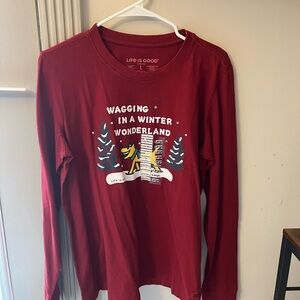 Life Is Good Red Winter Wonderland Shirt